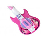 Gitara s mikrofónom na stojane Rock Star - ružová